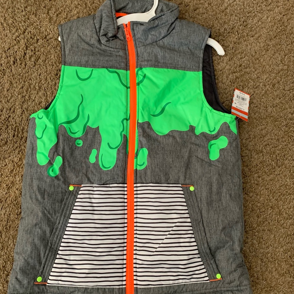 New child zip up vest size Large age 12-14 NWT Jack & Cat